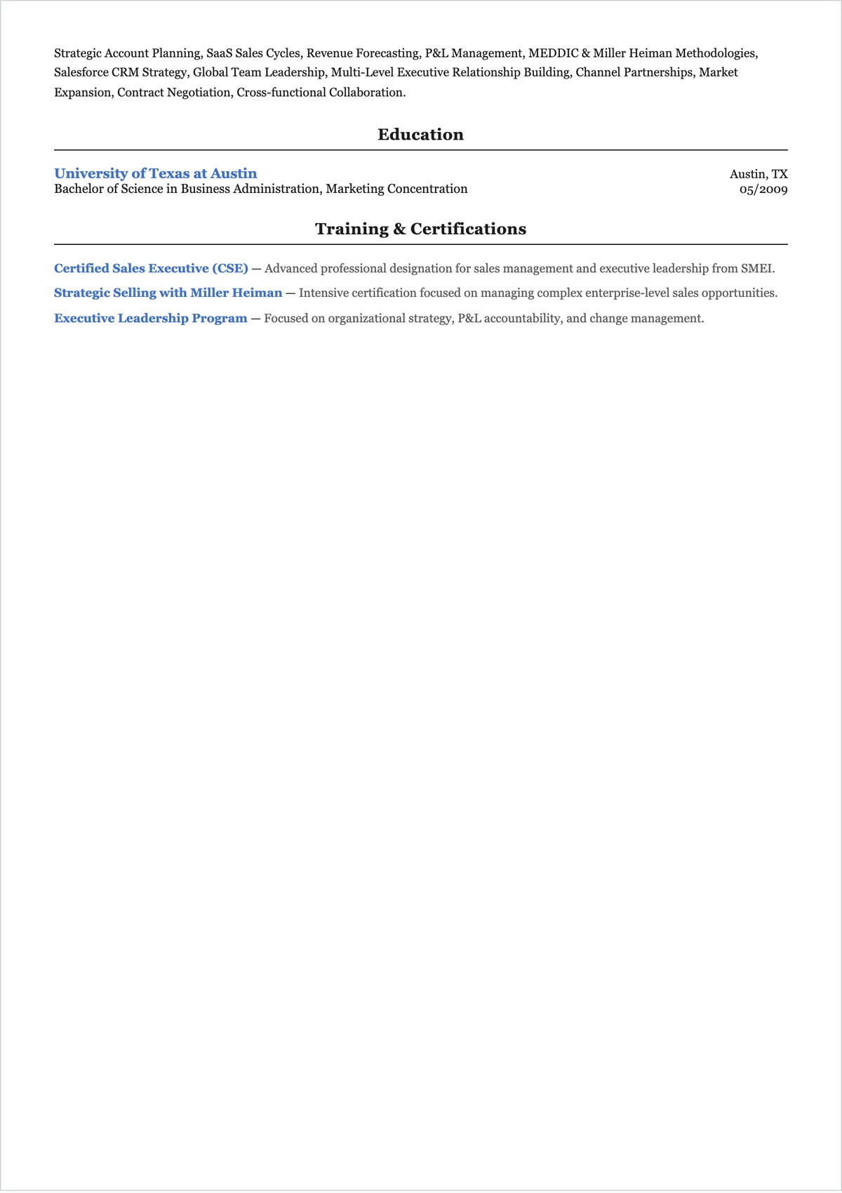 Free Sales Director ATS Resume Template, AI Resume Builder