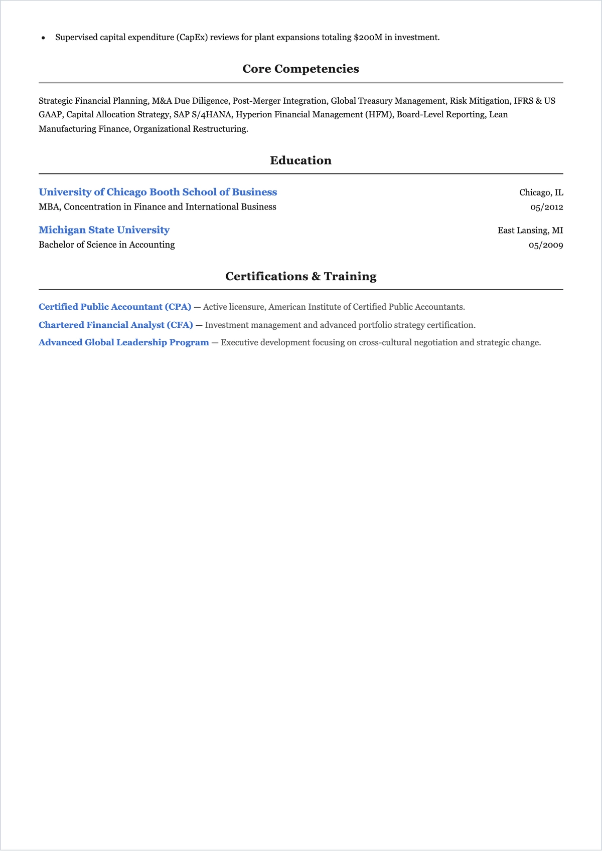 Free Finance Director ATS Resume Template, AI Resume Builder