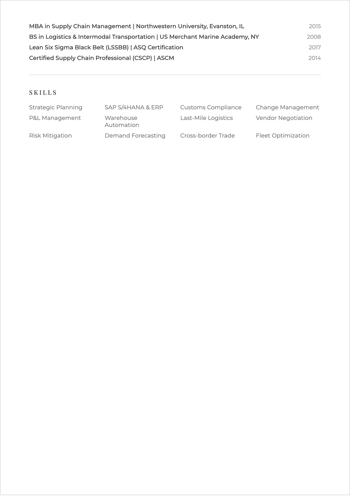 Free Director Level ATS Resume Template, AI Resume Builder