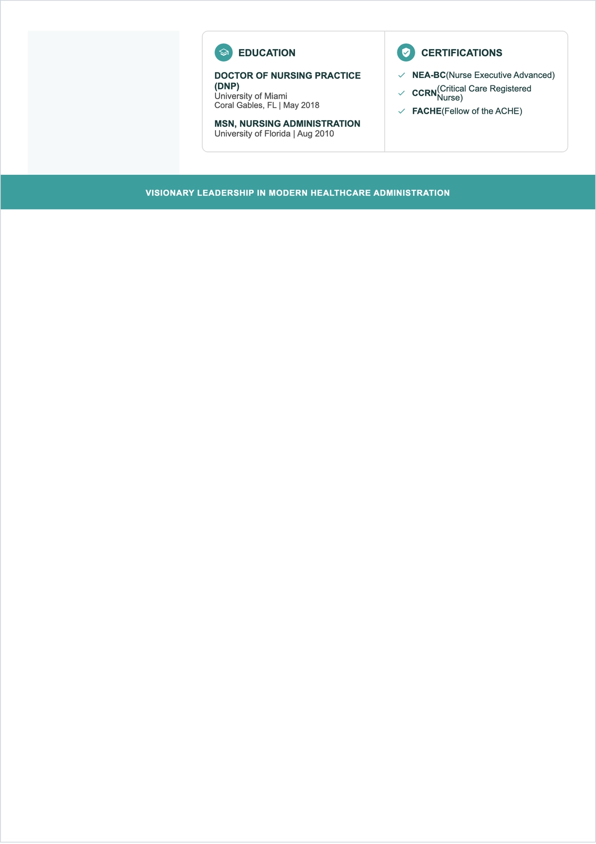 Free Director of Nursing ATS Resume Template, AI Resume Builder