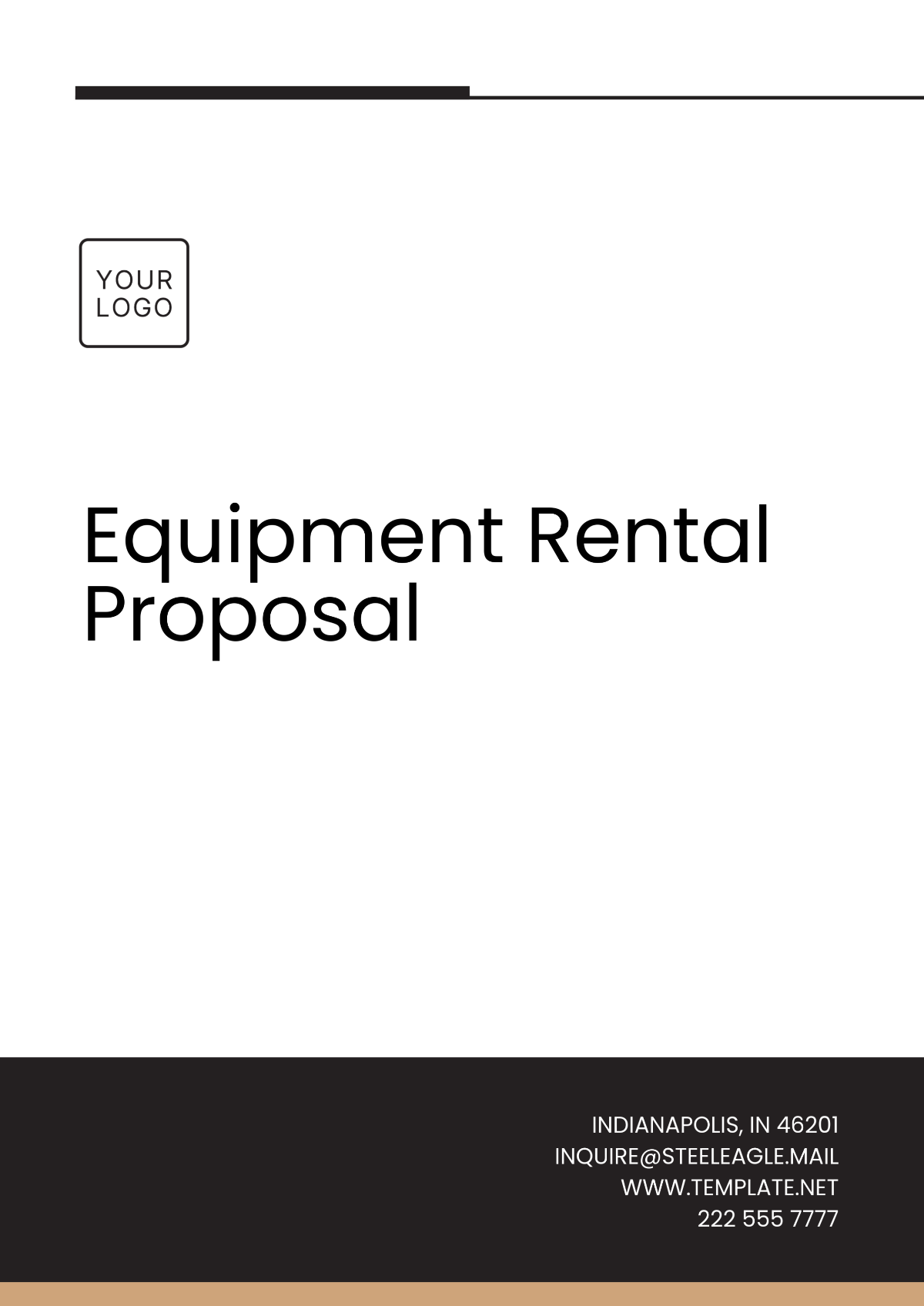 Equipment Rental Proposal Template - Edit Online & Download