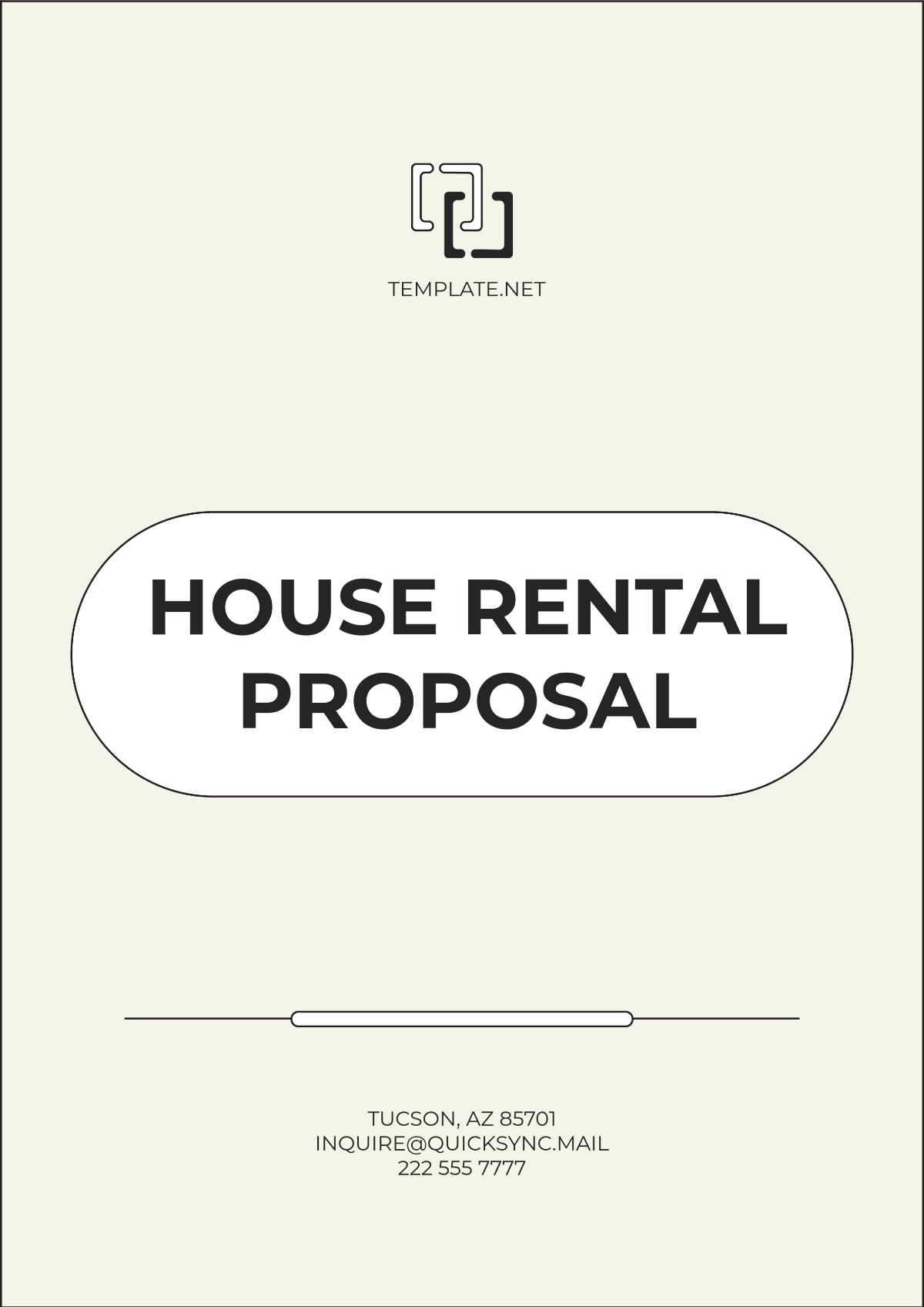 House Rental Proposal Template - Edit Online & Download