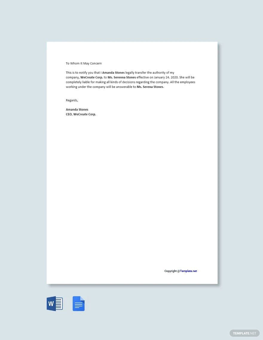 Notarized Letter Sample Template