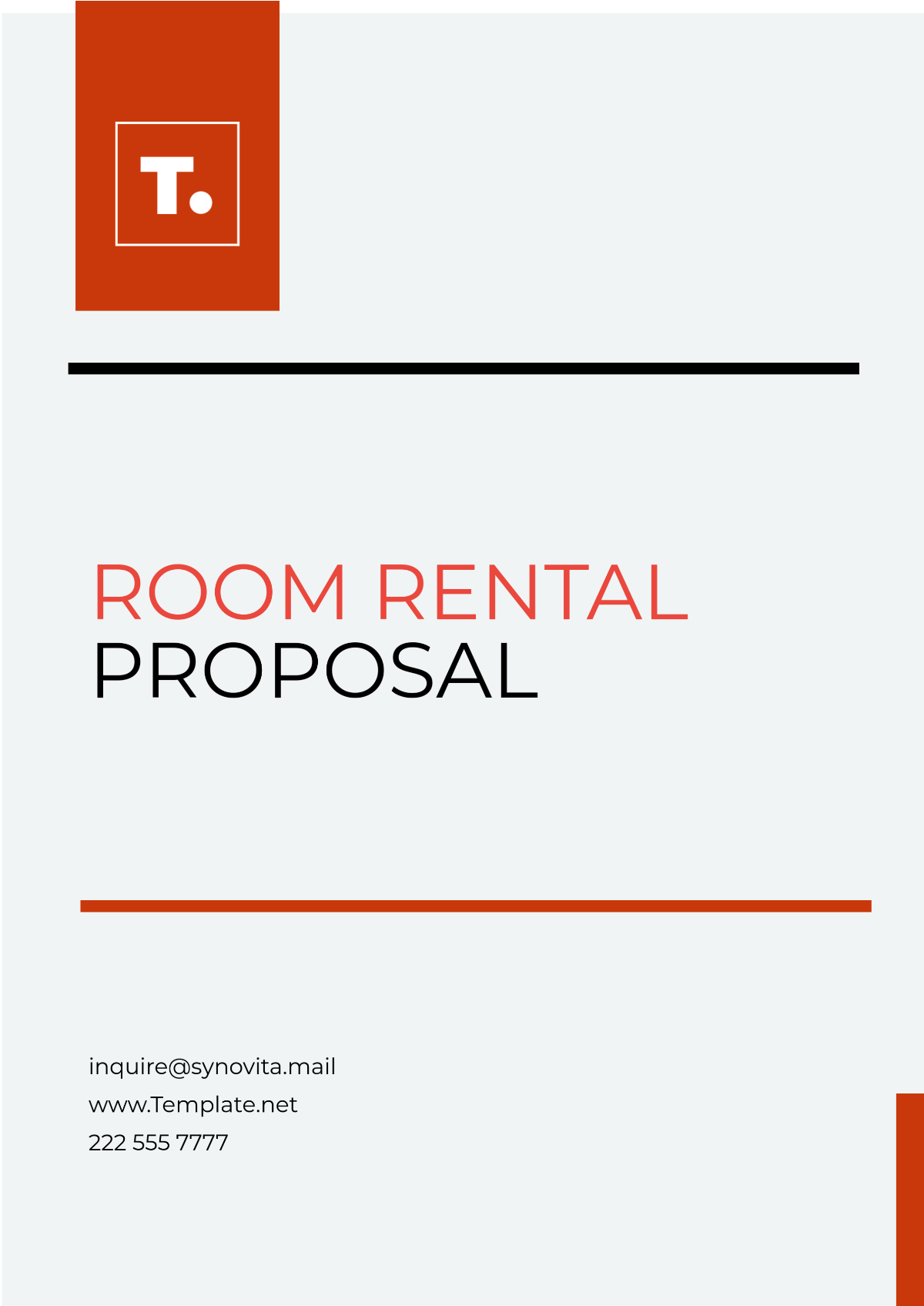 Room Rental Proposal Template - Edit Online & Download