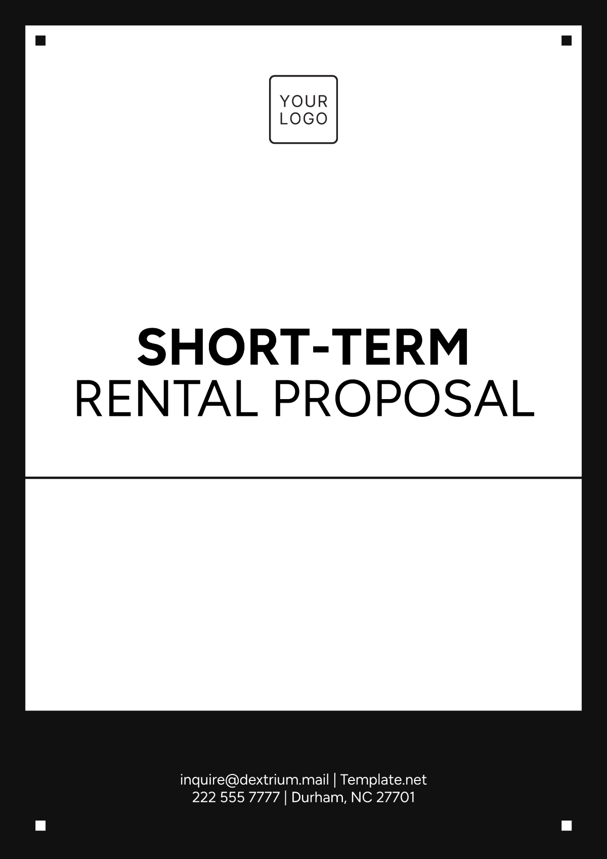 Short-Term Rental Proposal Template - Edit Online & Download