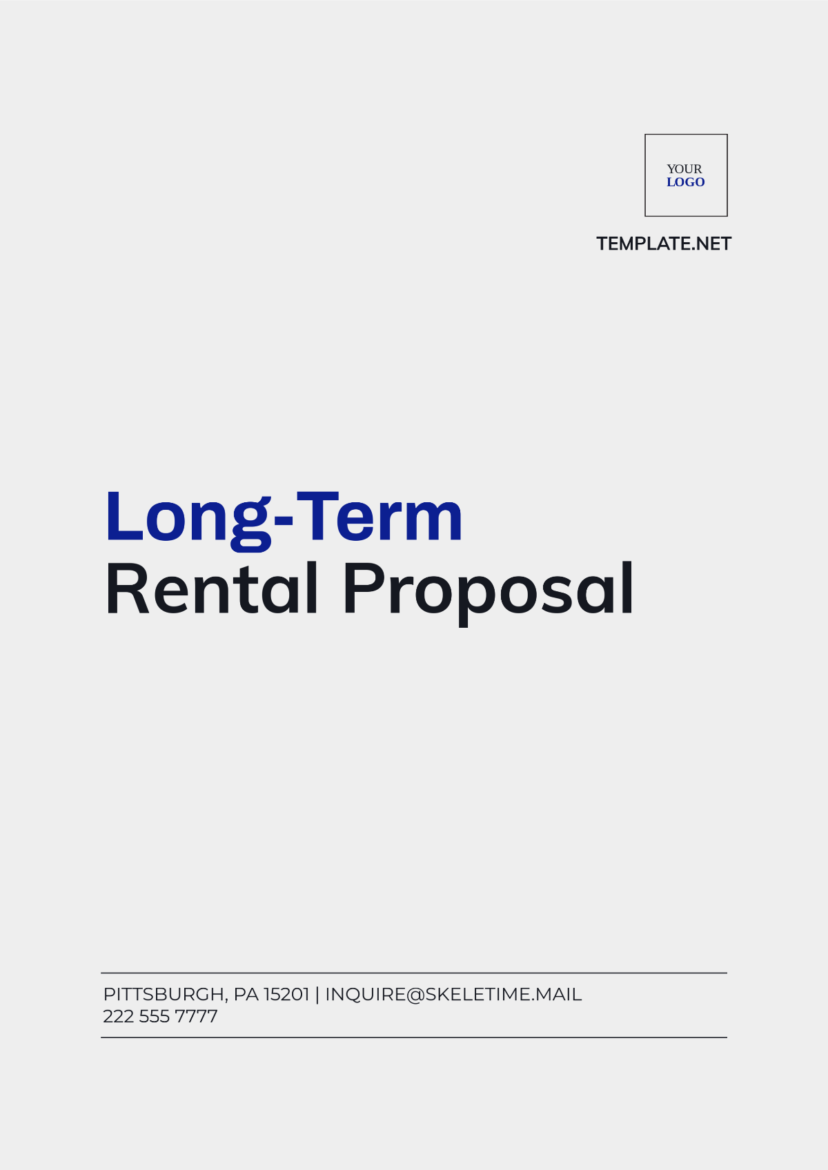 Simple Long-Term Rental Proposal Template - Edit Online & Download