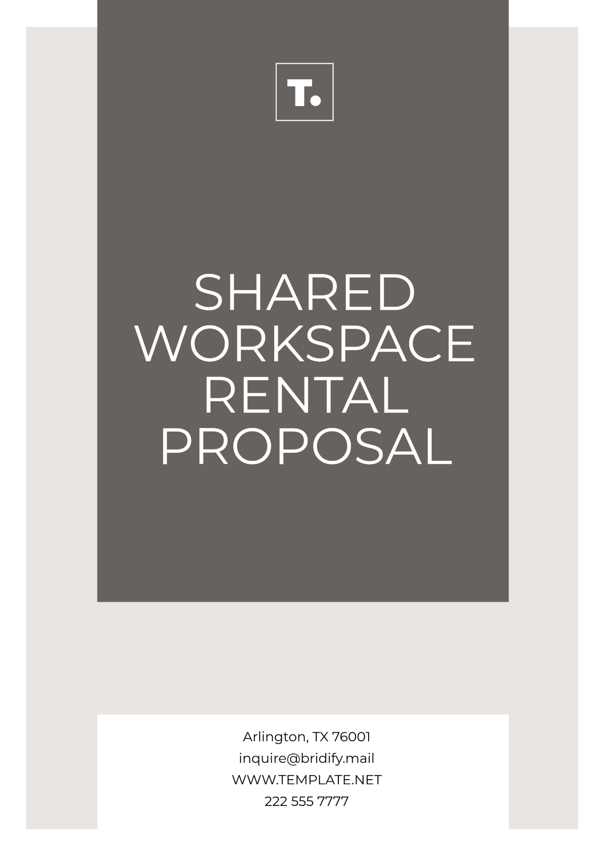 Shared Workspace Rental Proposal Template - Edit Online & Download