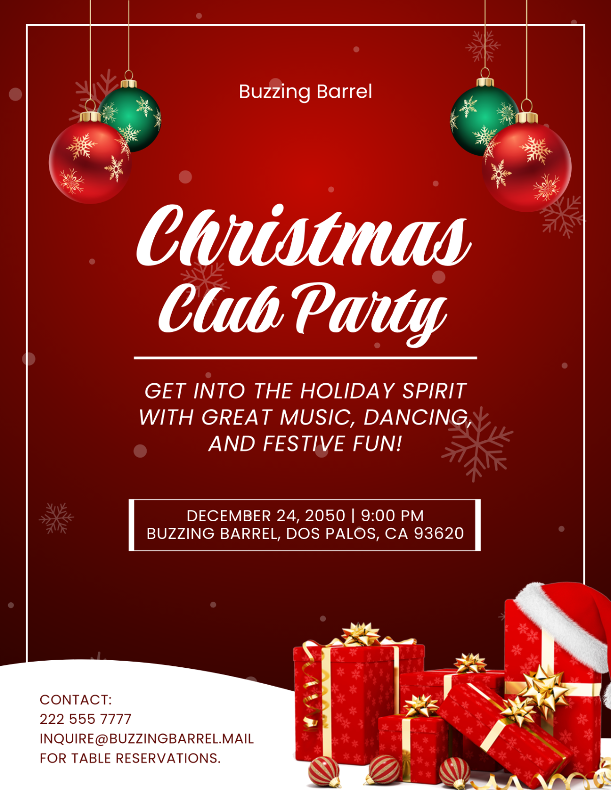 Christmas Club Flyer