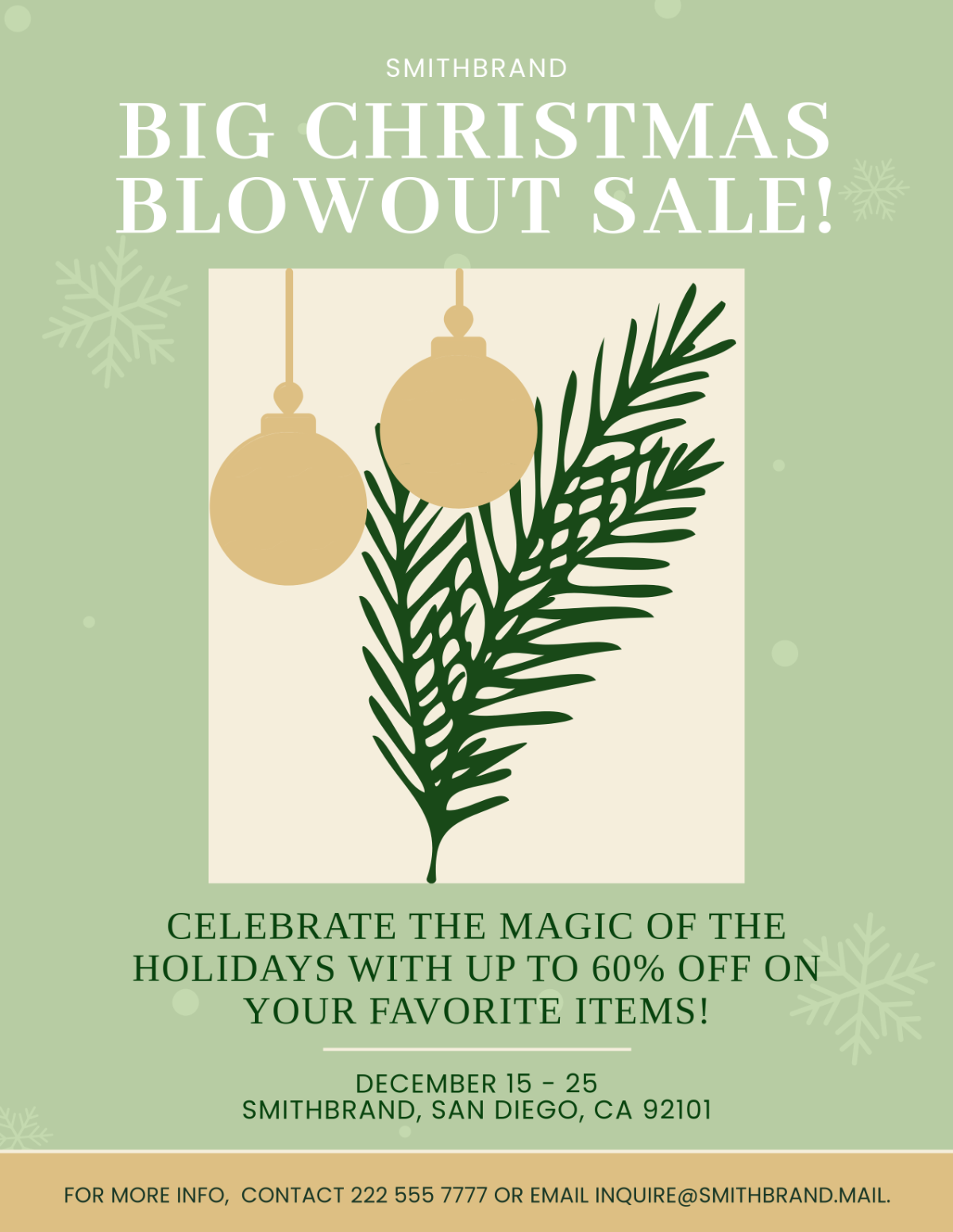 Aesthetic Christmas Sale Flyer