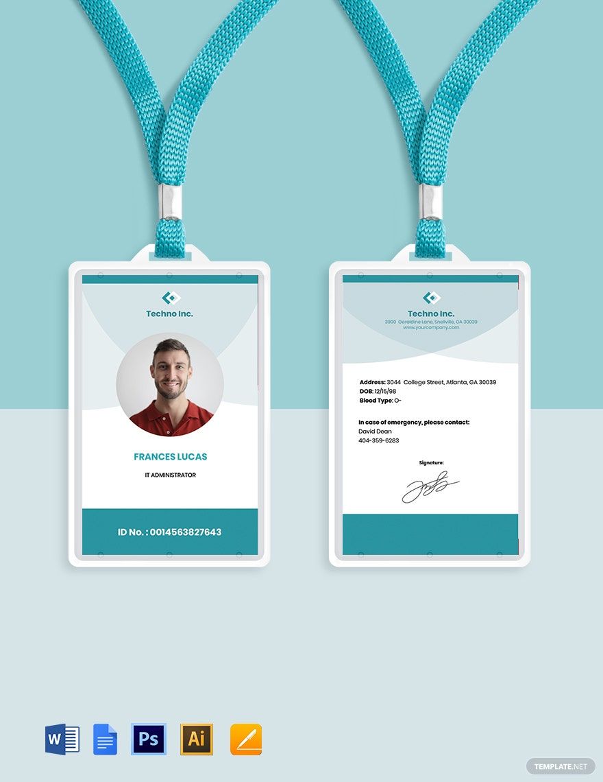 Elegant IT ID Card Template