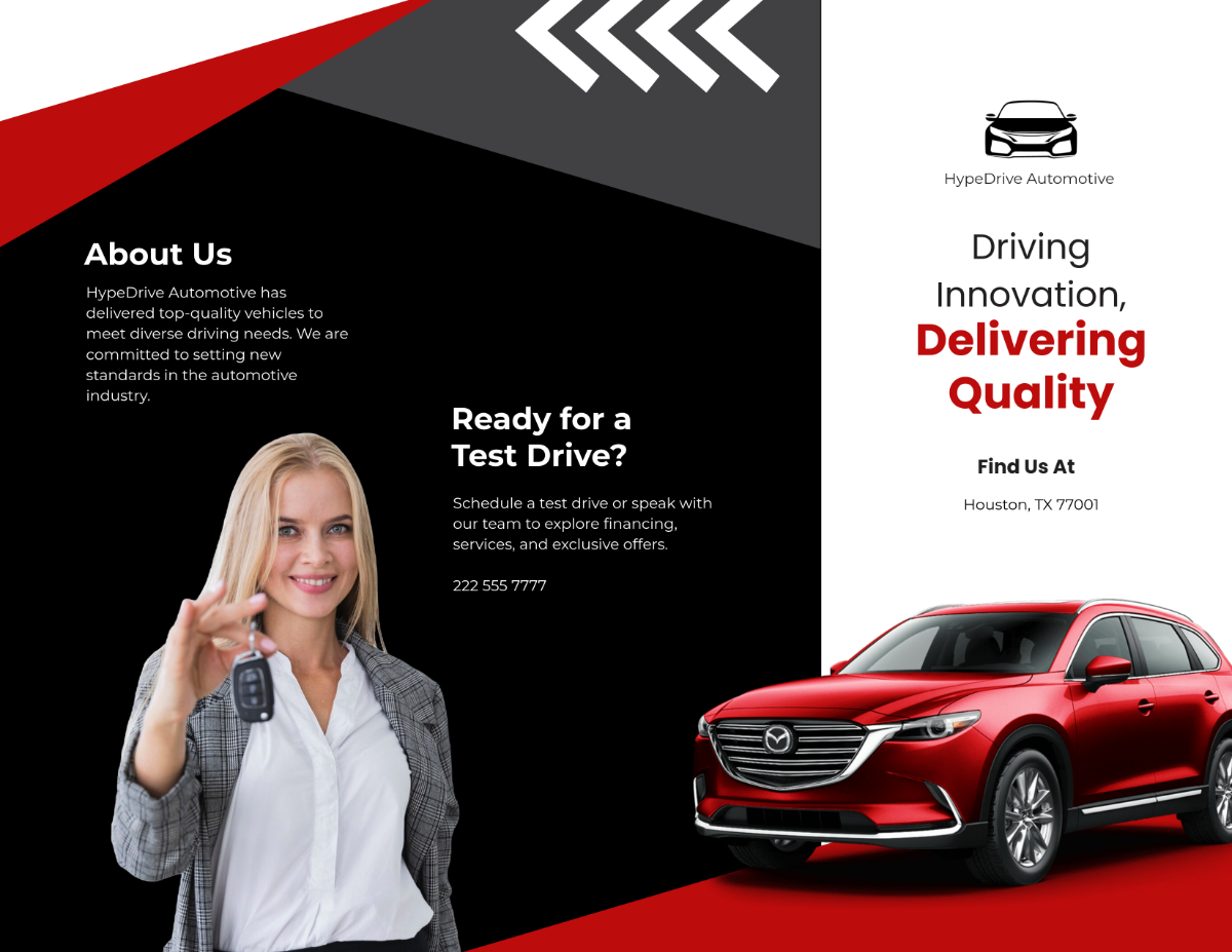 Automotive Brochure Template - Edit Online & Download