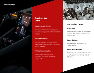 Free Automotive Brochure Template to Edit Online