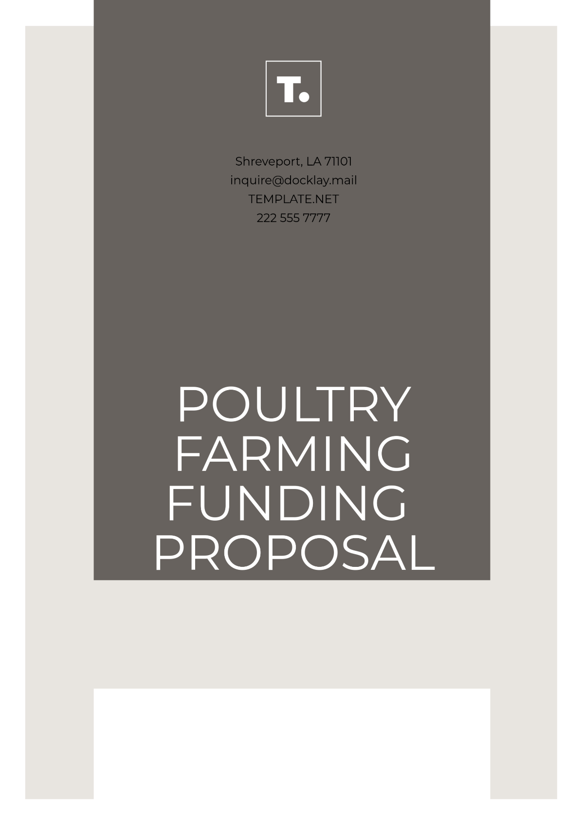 Poultry Farming Funding Proposal Template