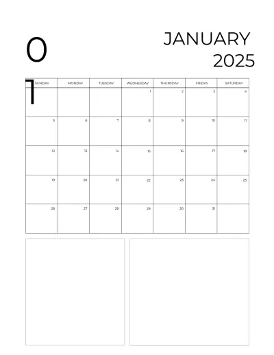 Free January 2025 Planner Template to Edit Online