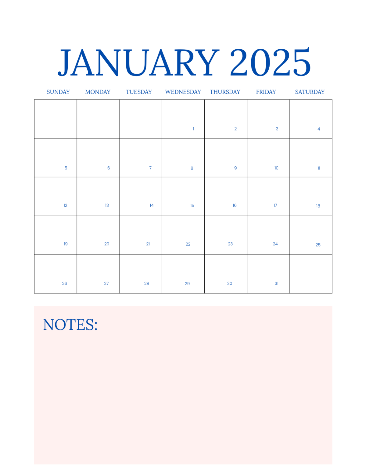 January 2025 Planner for Students