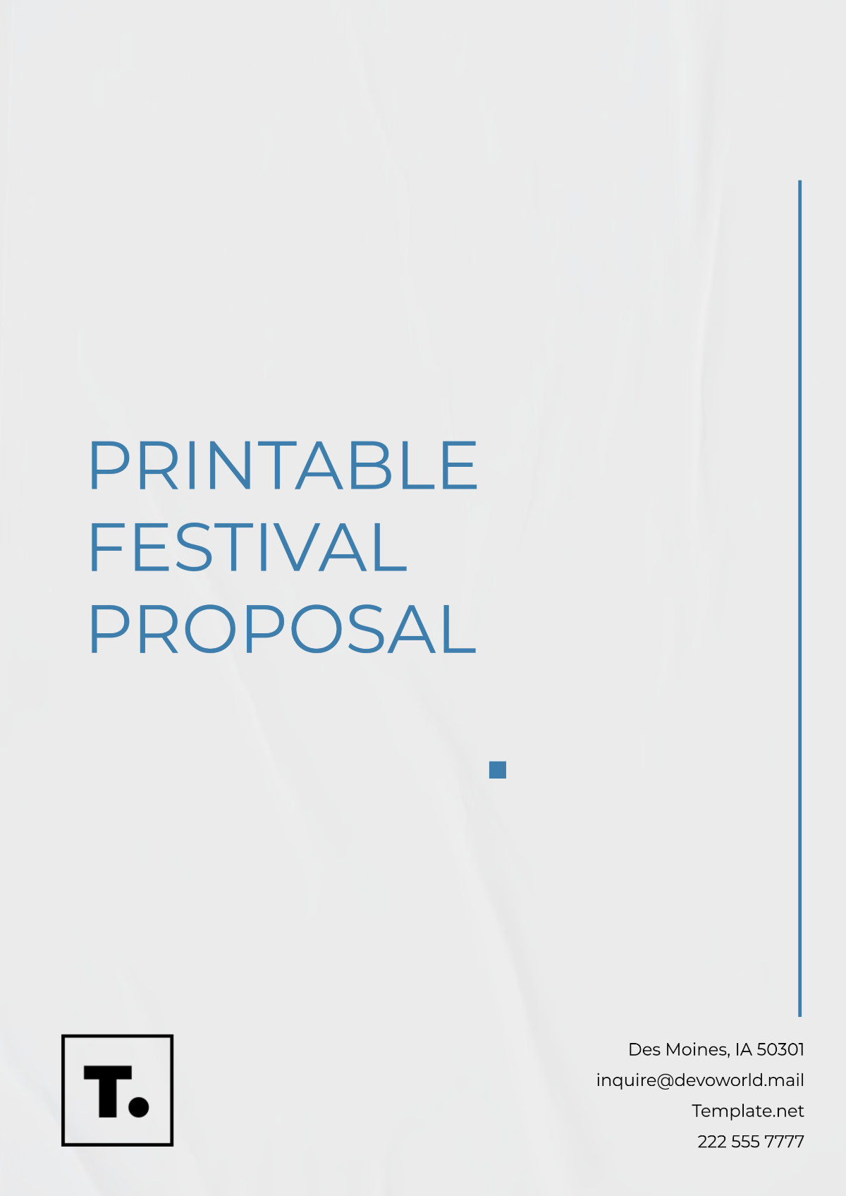 Free Printable Festival Proposal Template