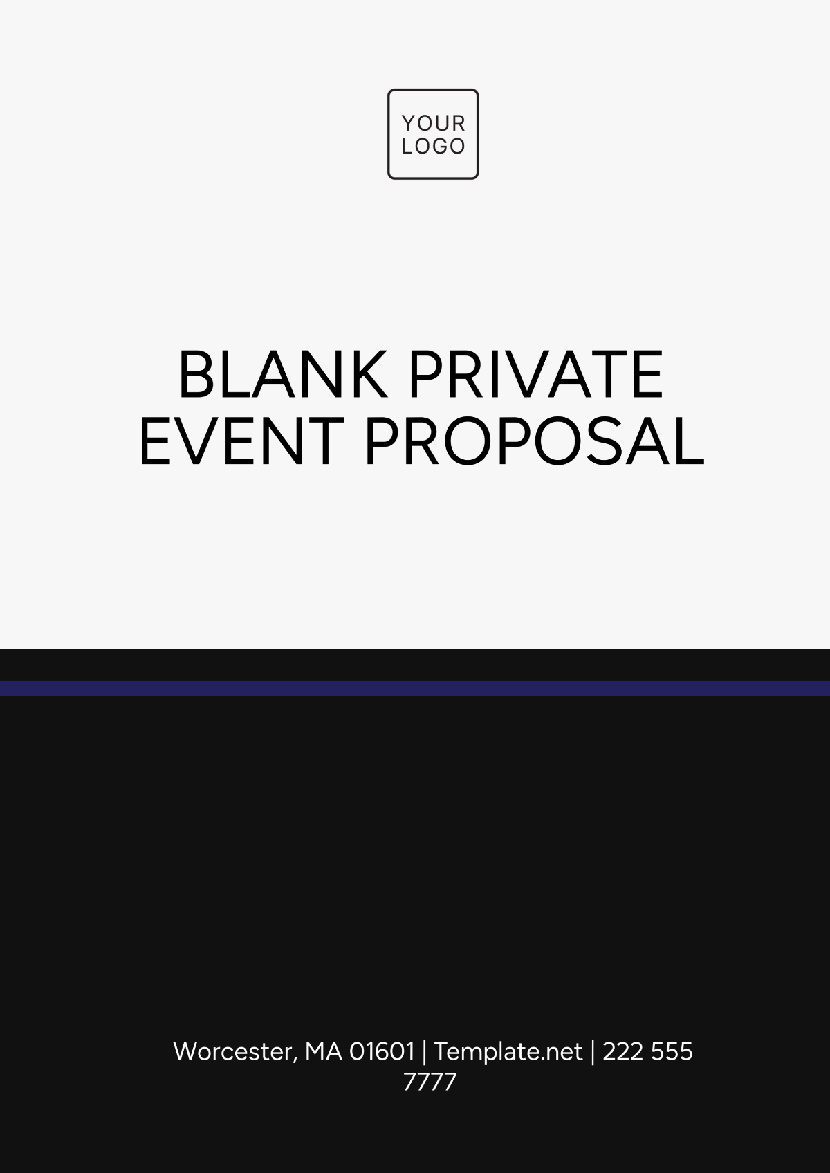 Blank Private Event Proposal Template