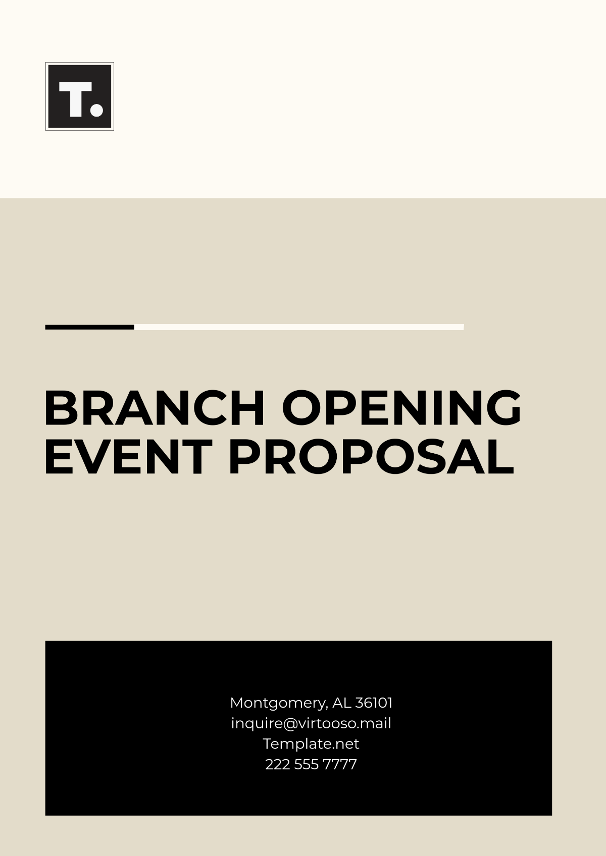 Branch Opening Event Proposal Template - Edit Online & Download