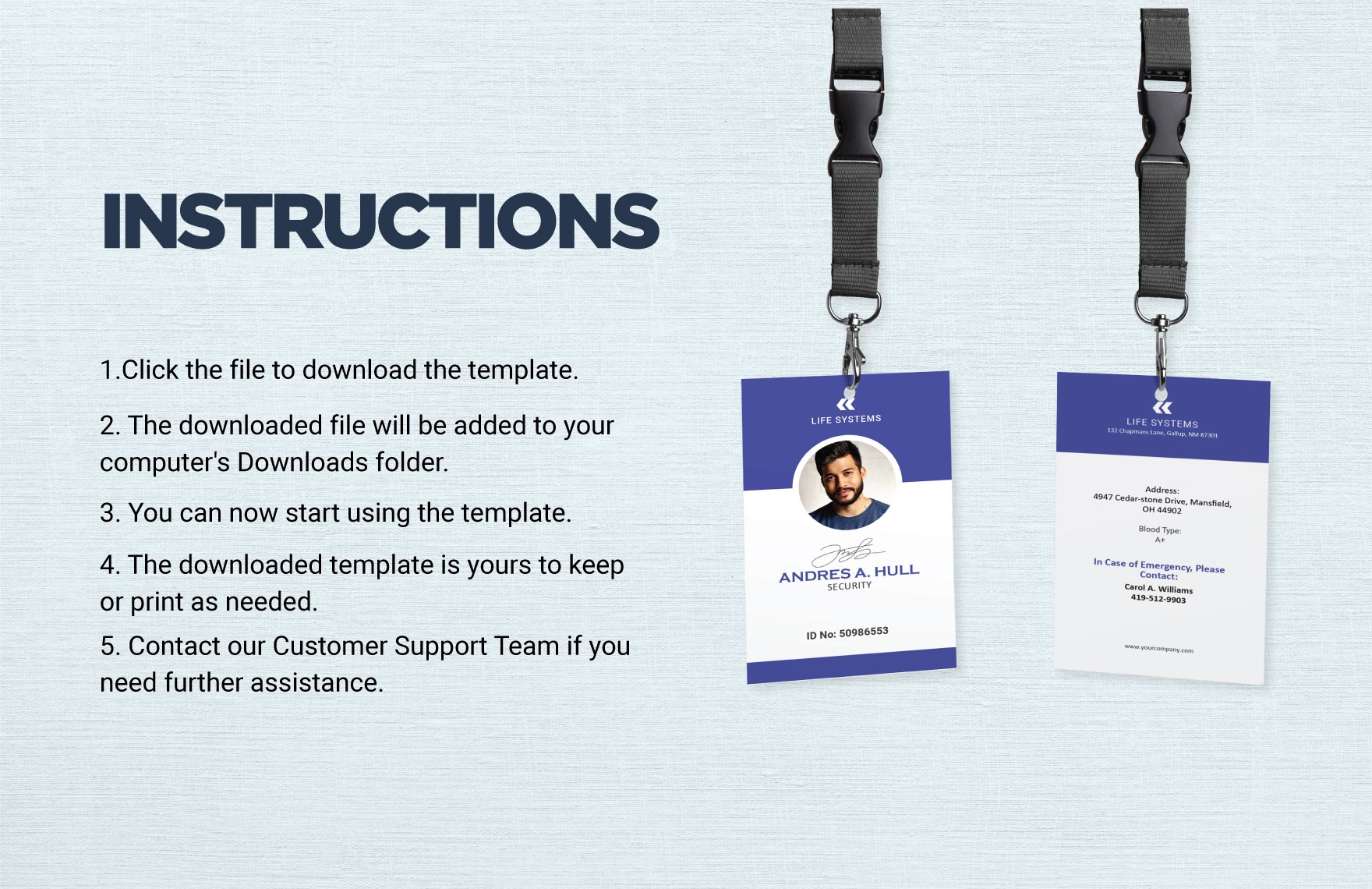 Security ID Card Template