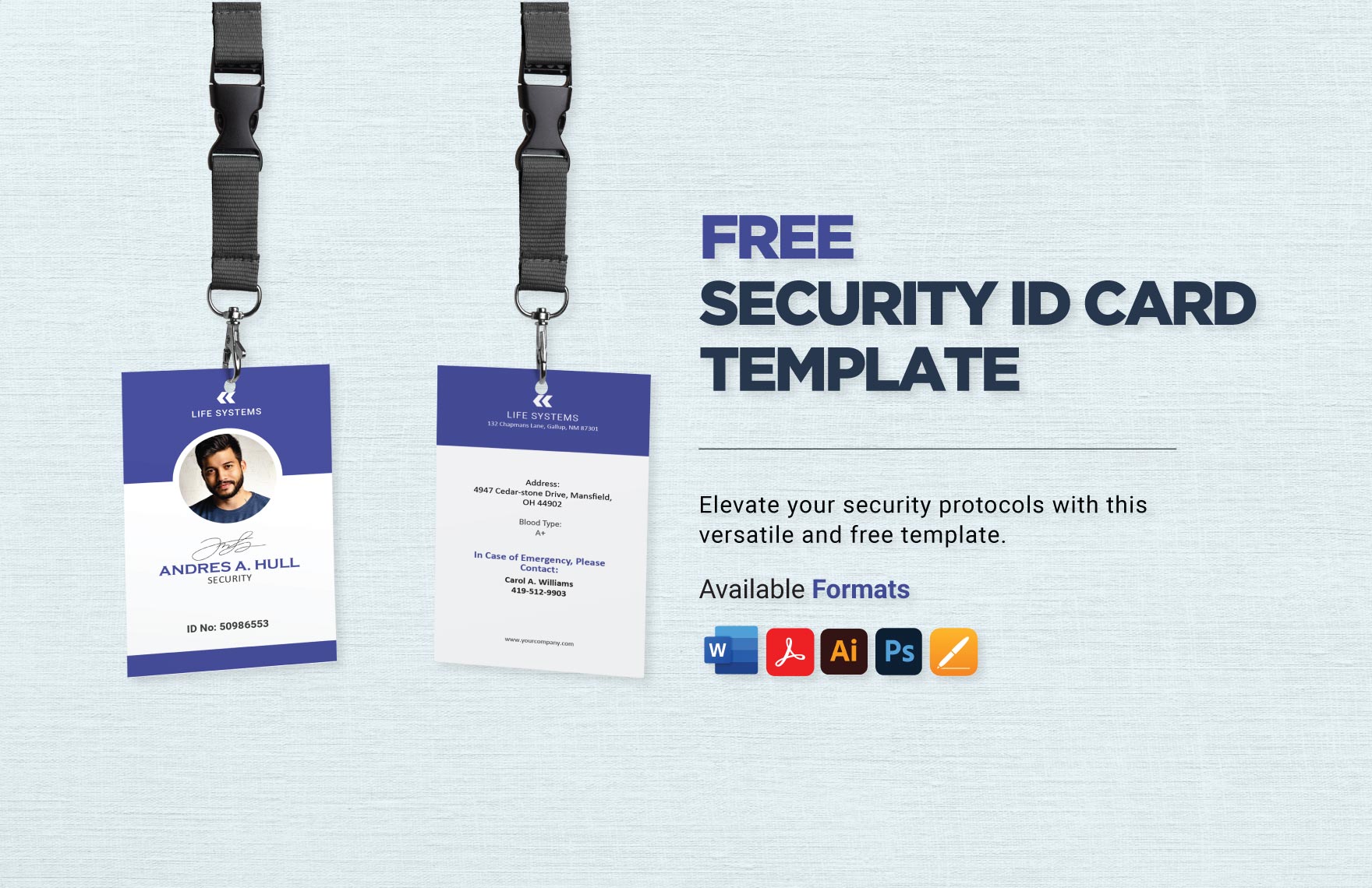 ID Card Design Template in PDF FREE Download