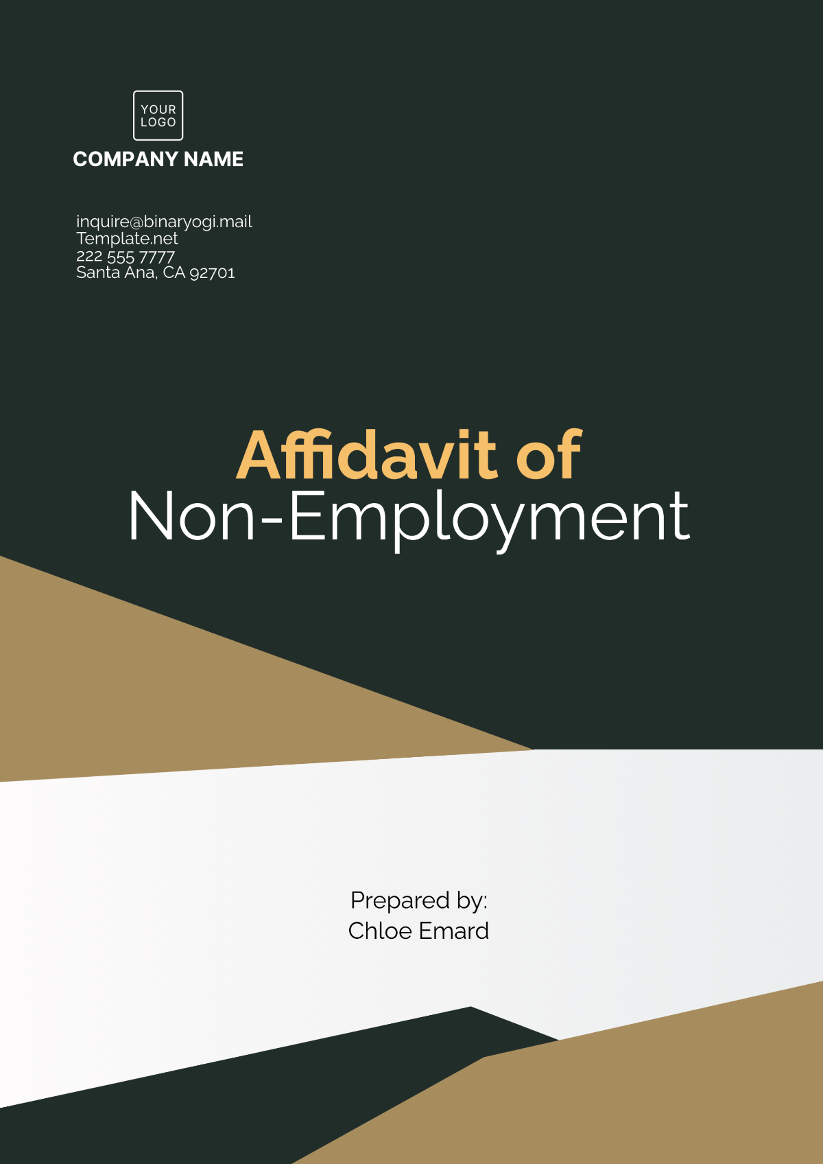 Affidavit of Non-Employment Template - Edit Online & Download