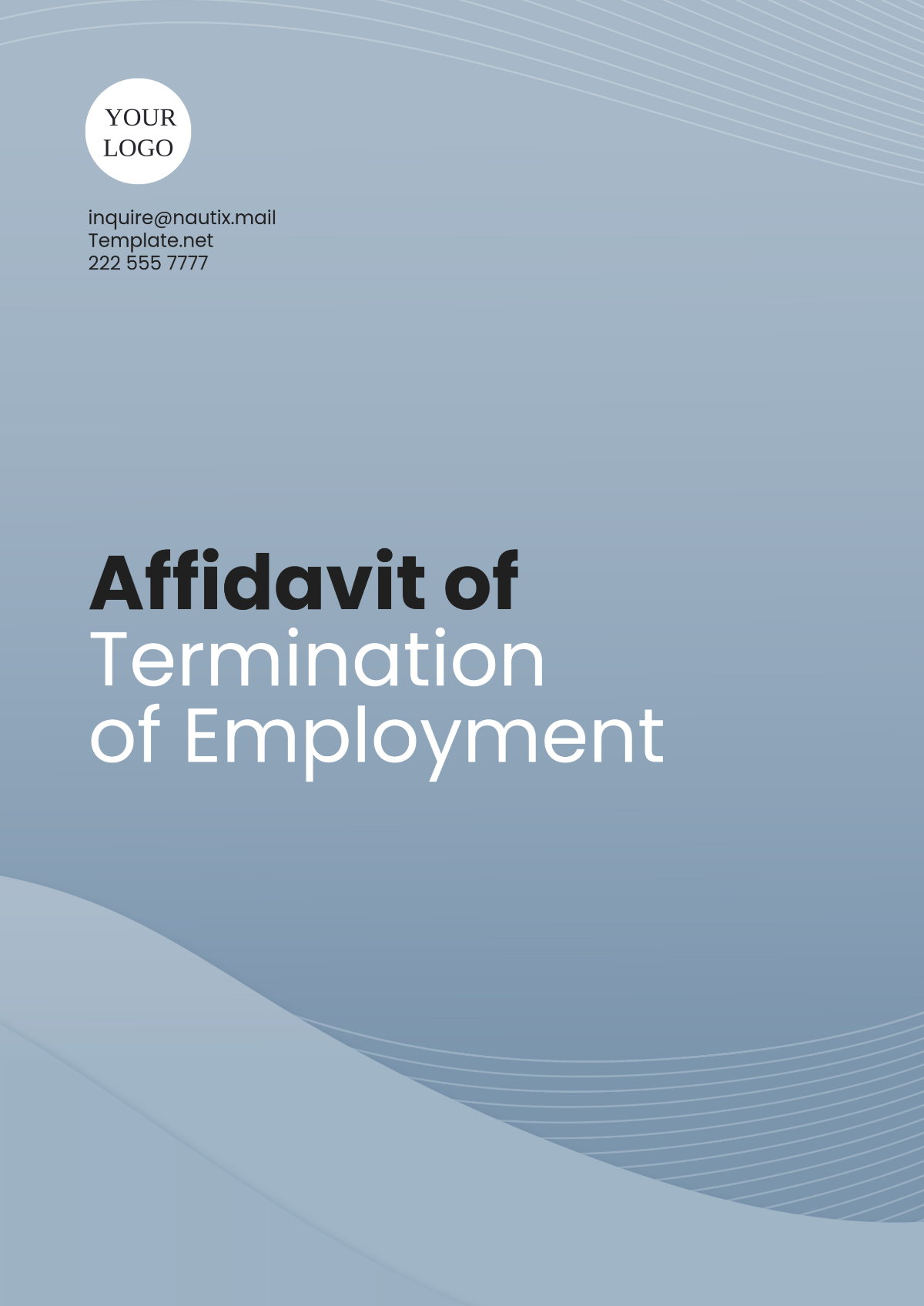 Affidavit of Termination of Employment Template - Edit Online & Download