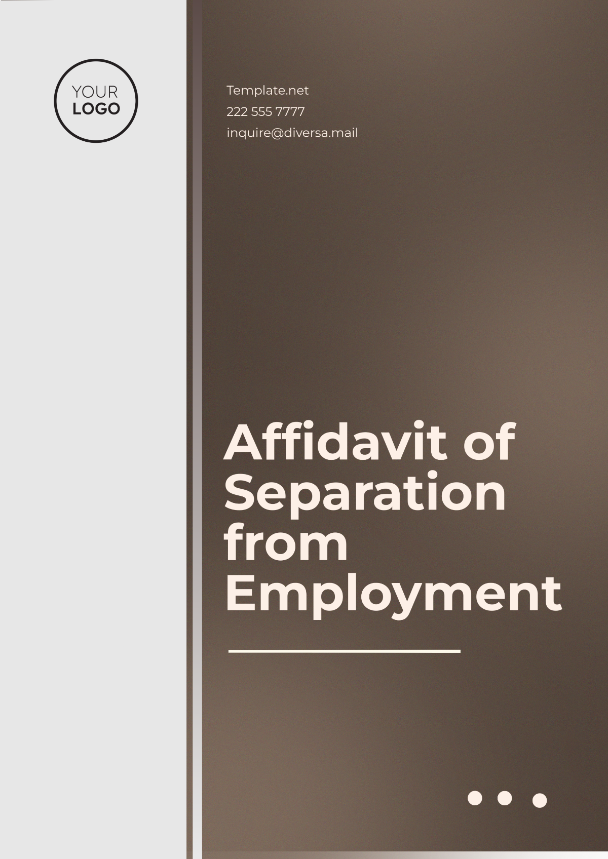 Affidavit of Separation from Employment Template - Edit Online & Download