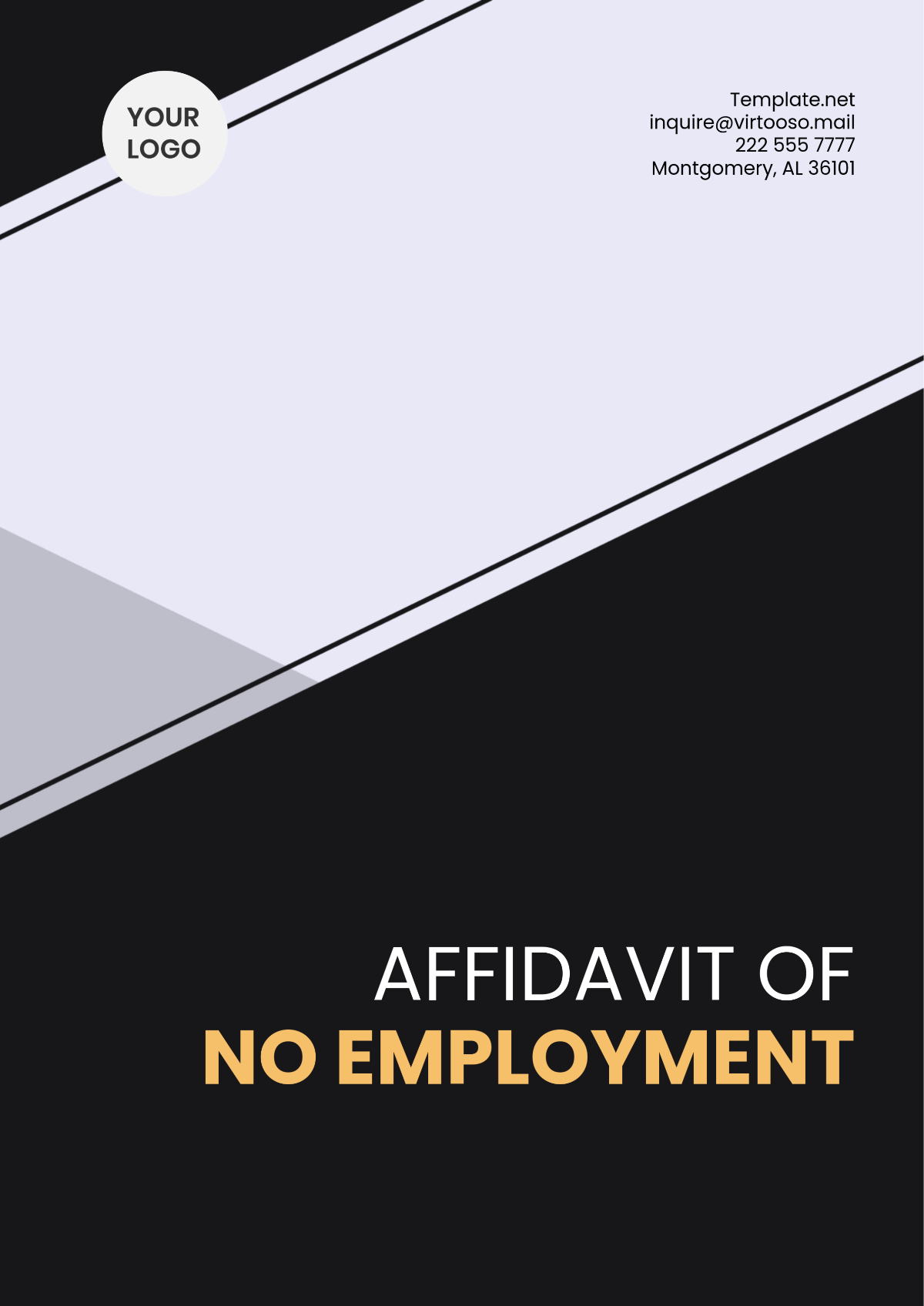 Affidavit of No Employment Outline Template - Edit Online & Download