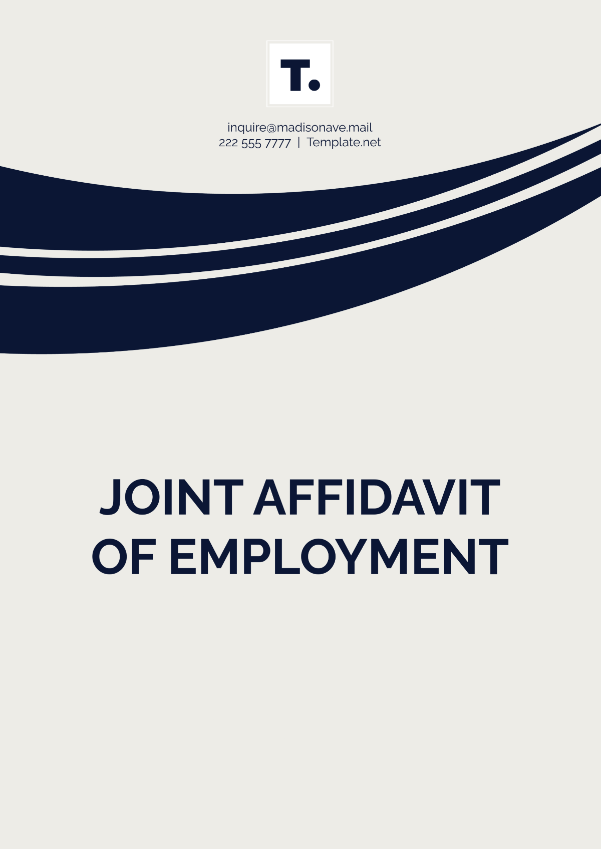 Joint Affidavit of Employment Template - Edit Online & Download