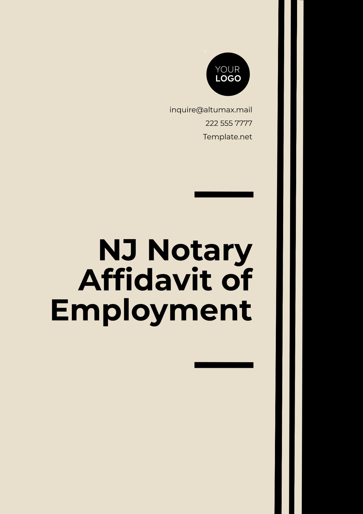 NJ Notary Affidavit of Employment Template - Edit Online & Download