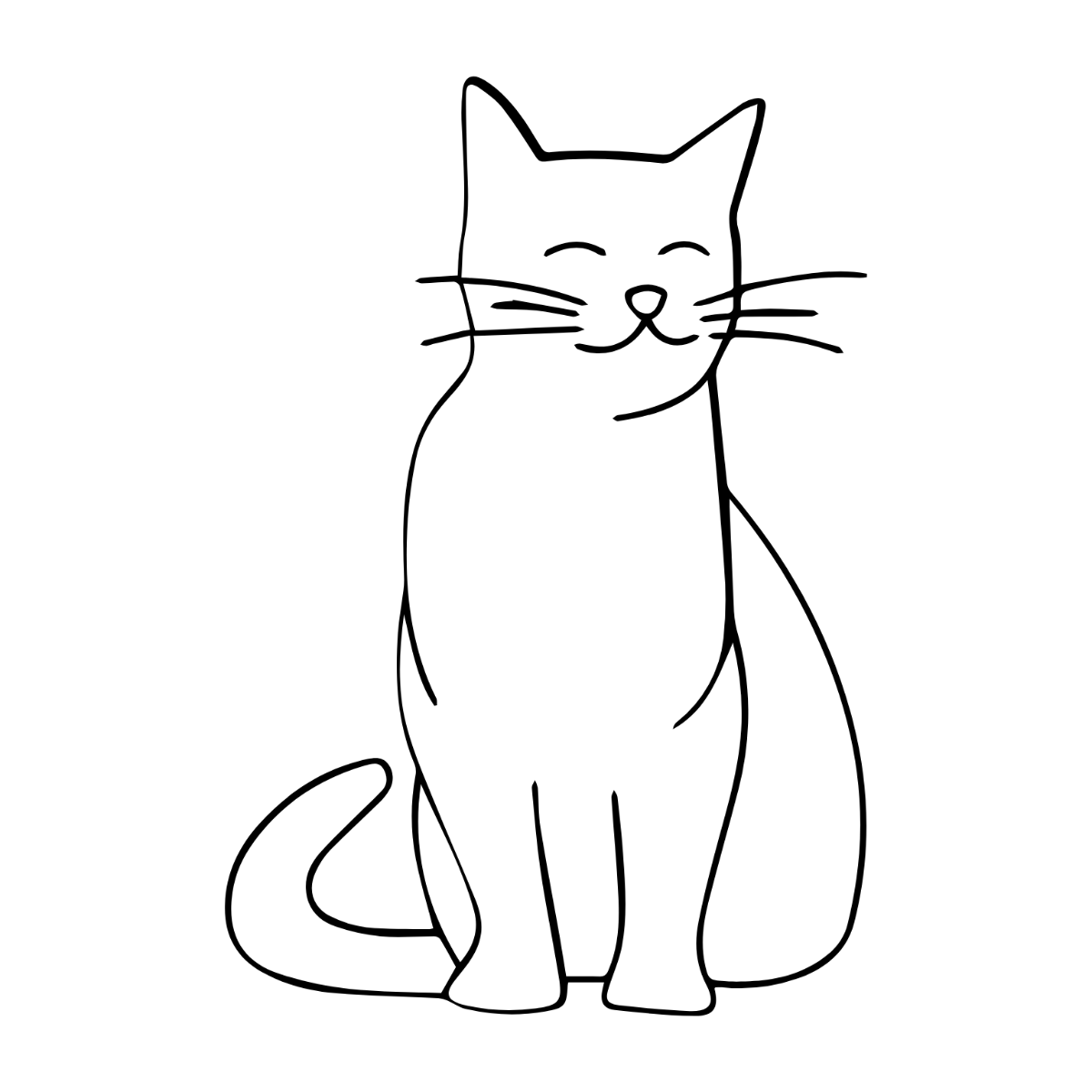 Free Cat Outline Clipart Template - Edit Online & Download | Template.net