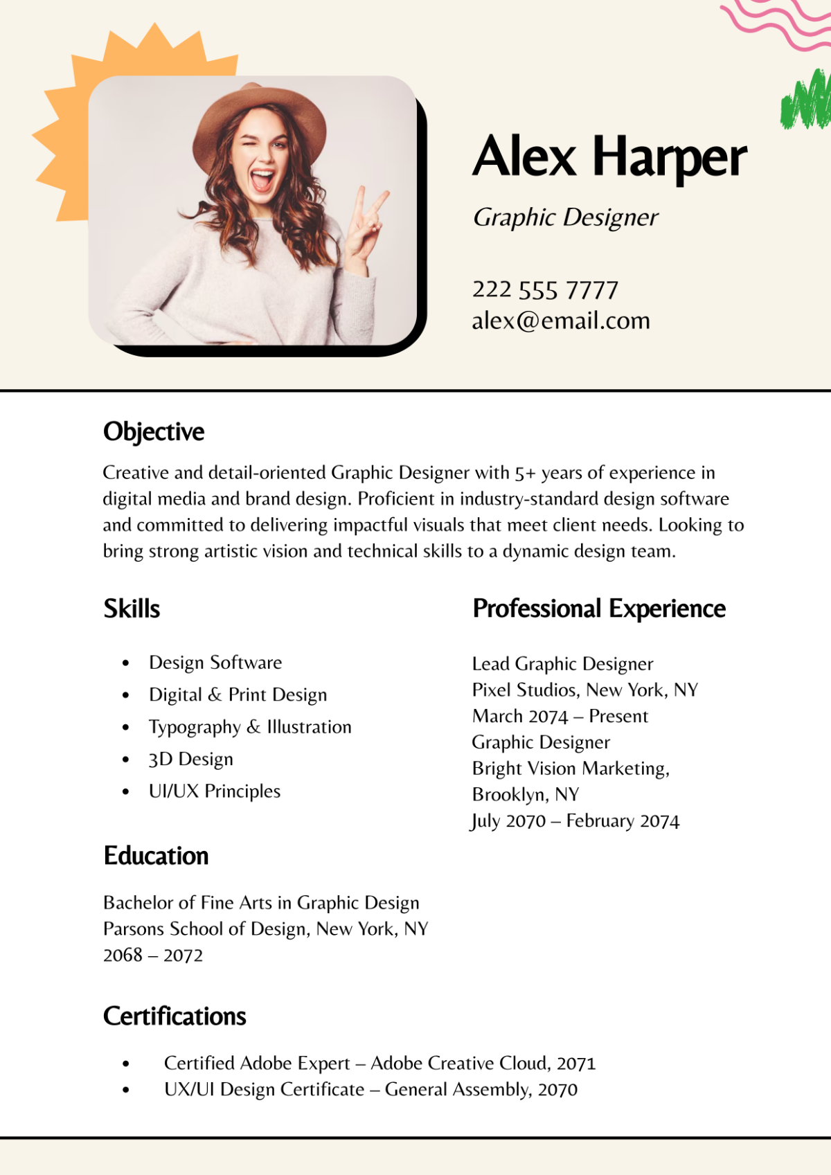 Creative Blank Resume