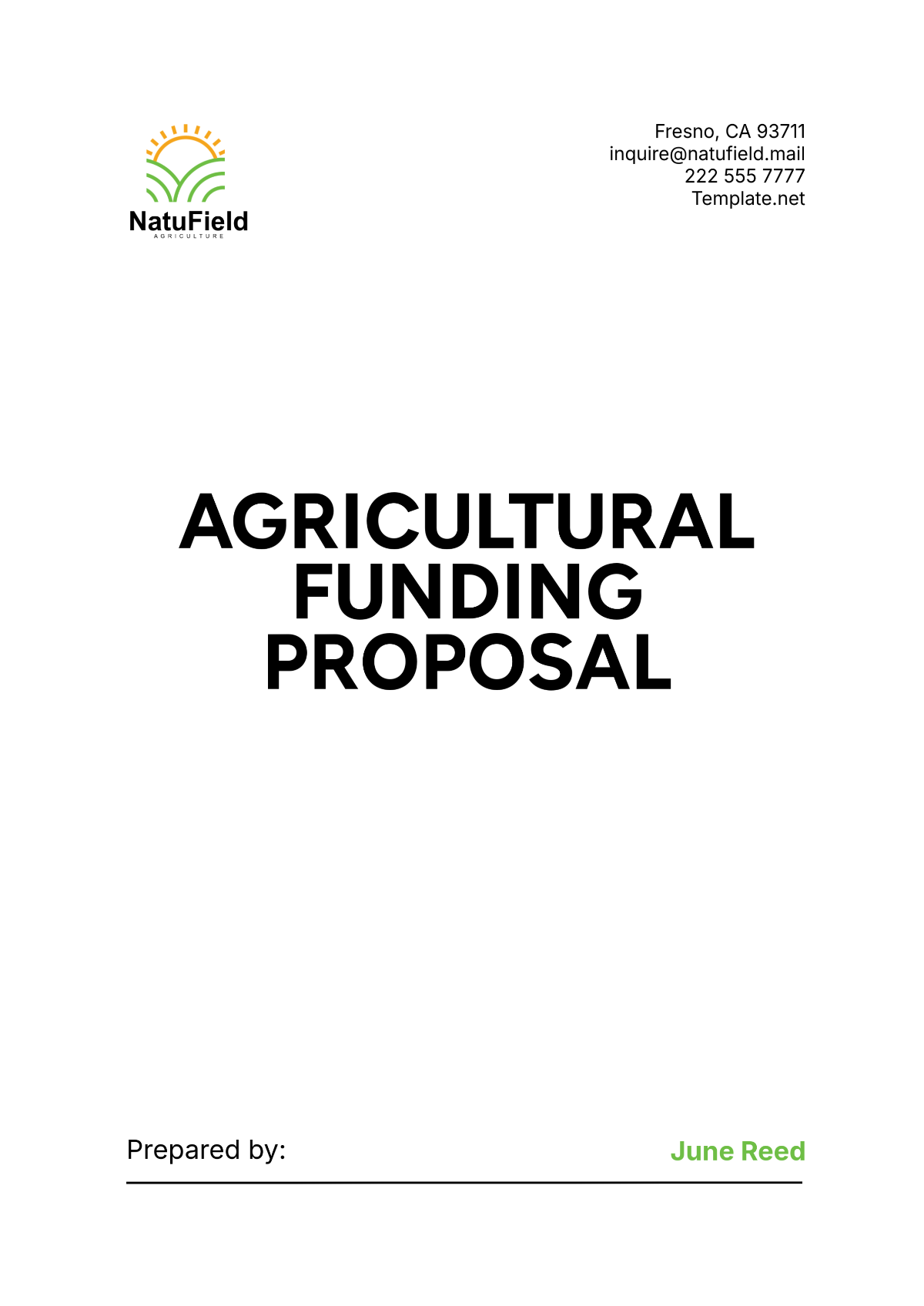 Agricultural Funding Proposal Template - Edit Online & Download