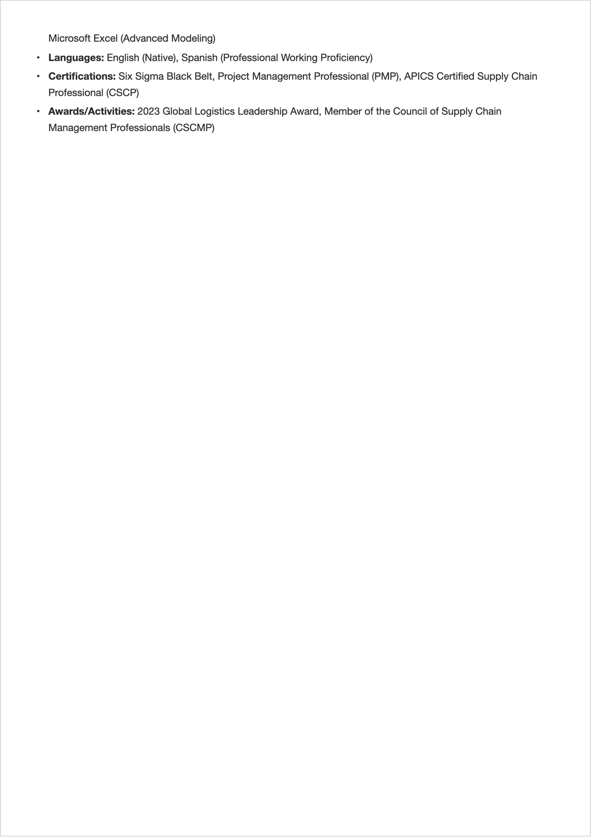 Free Professional Blank ATS Resume Template, AI Resume Builder