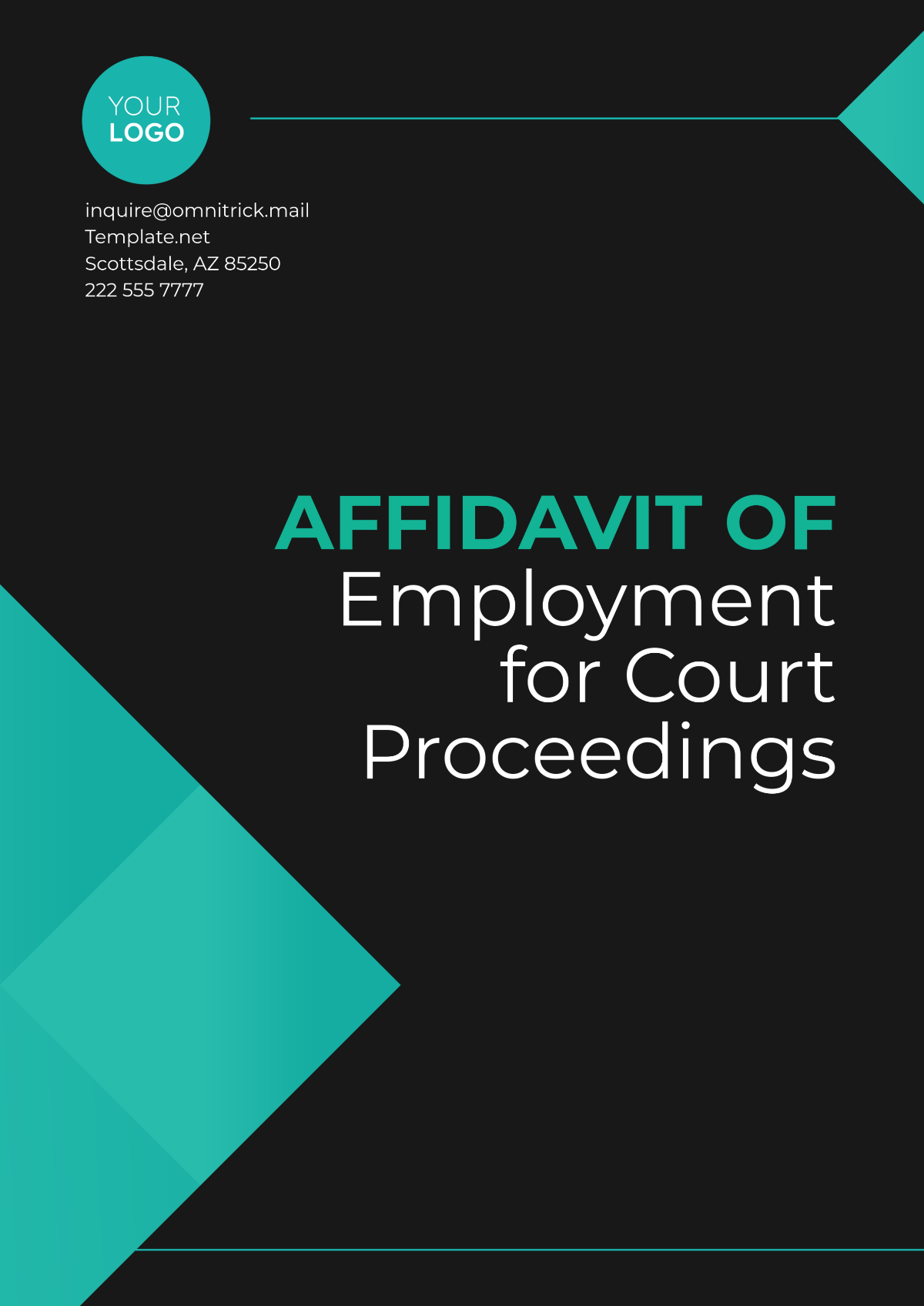 Affidavit of Employment for Court Proceedings Template - Edit Online & Download