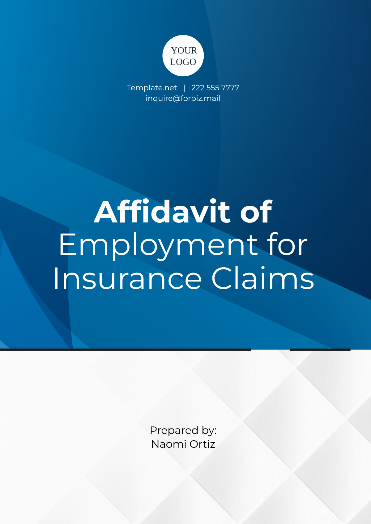 Affidavit of Employment for Insurance Claims Template - Edit Online & Download