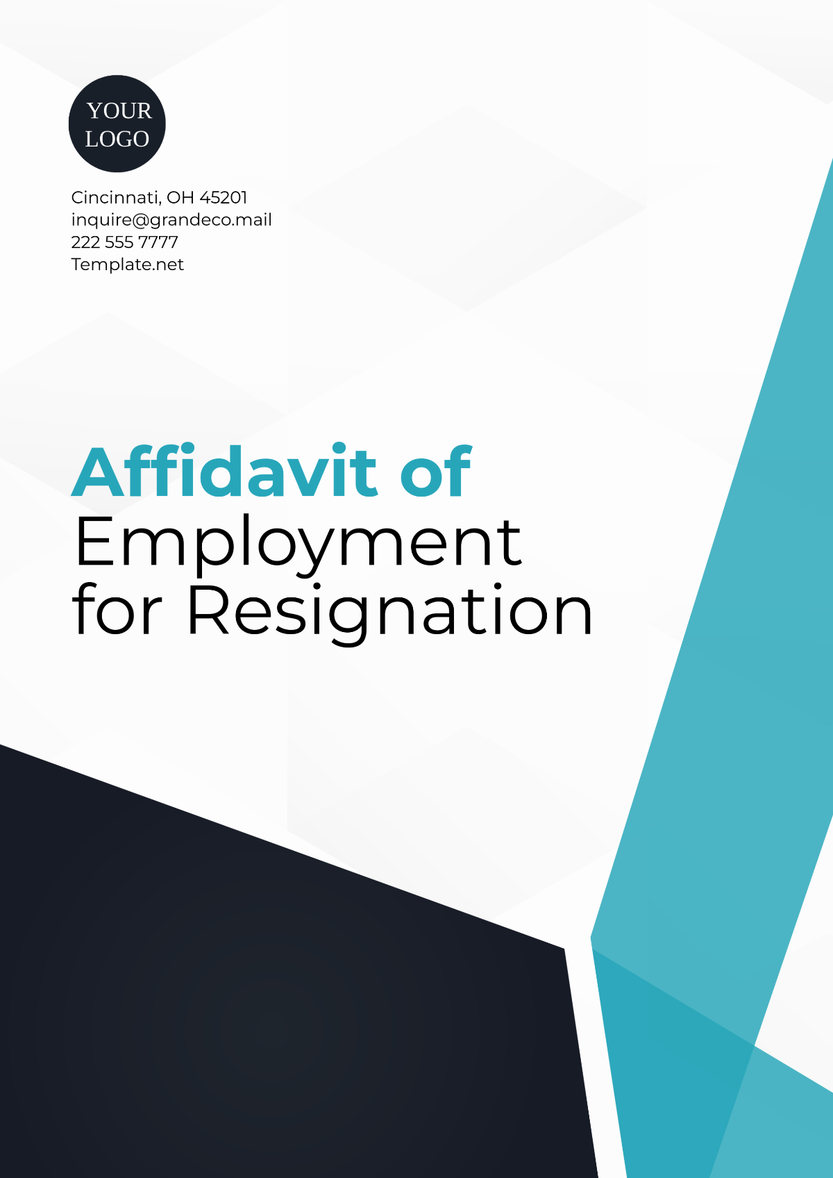 Affidavit of Employment for Resignation Template - Edit Online & Download