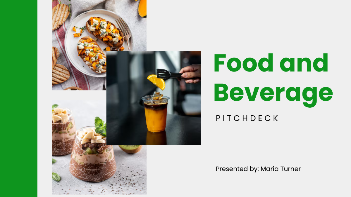 Food and Beverage Pitch Deck