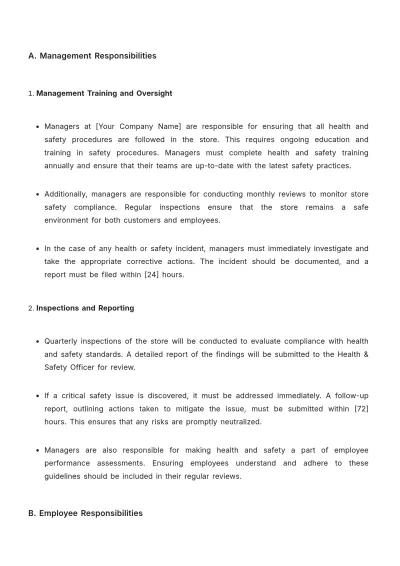 Free Cosmetic Store Health & Safety Guidelines Template to Edit Online