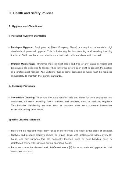Free Cosmetic Store Health & Safety Guidelines Template to Edit Online