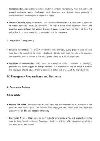 Free Cosmetic Store Health & Safety Guidelines Template to Edit Online