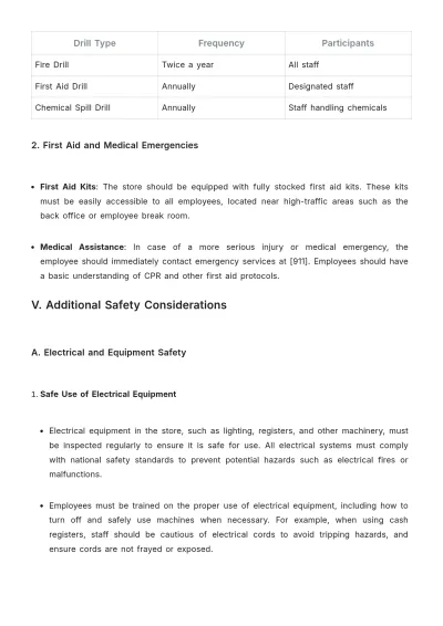 Free Cosmetic Store Health & Safety Guidelines Template to Edit Online