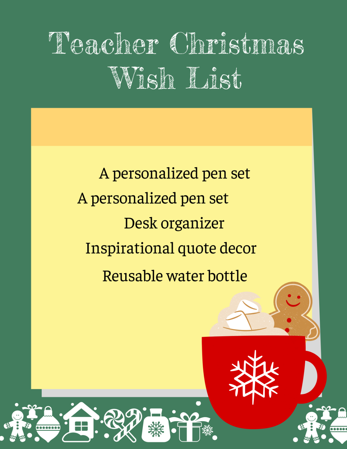 Teacher Christmas Wish List