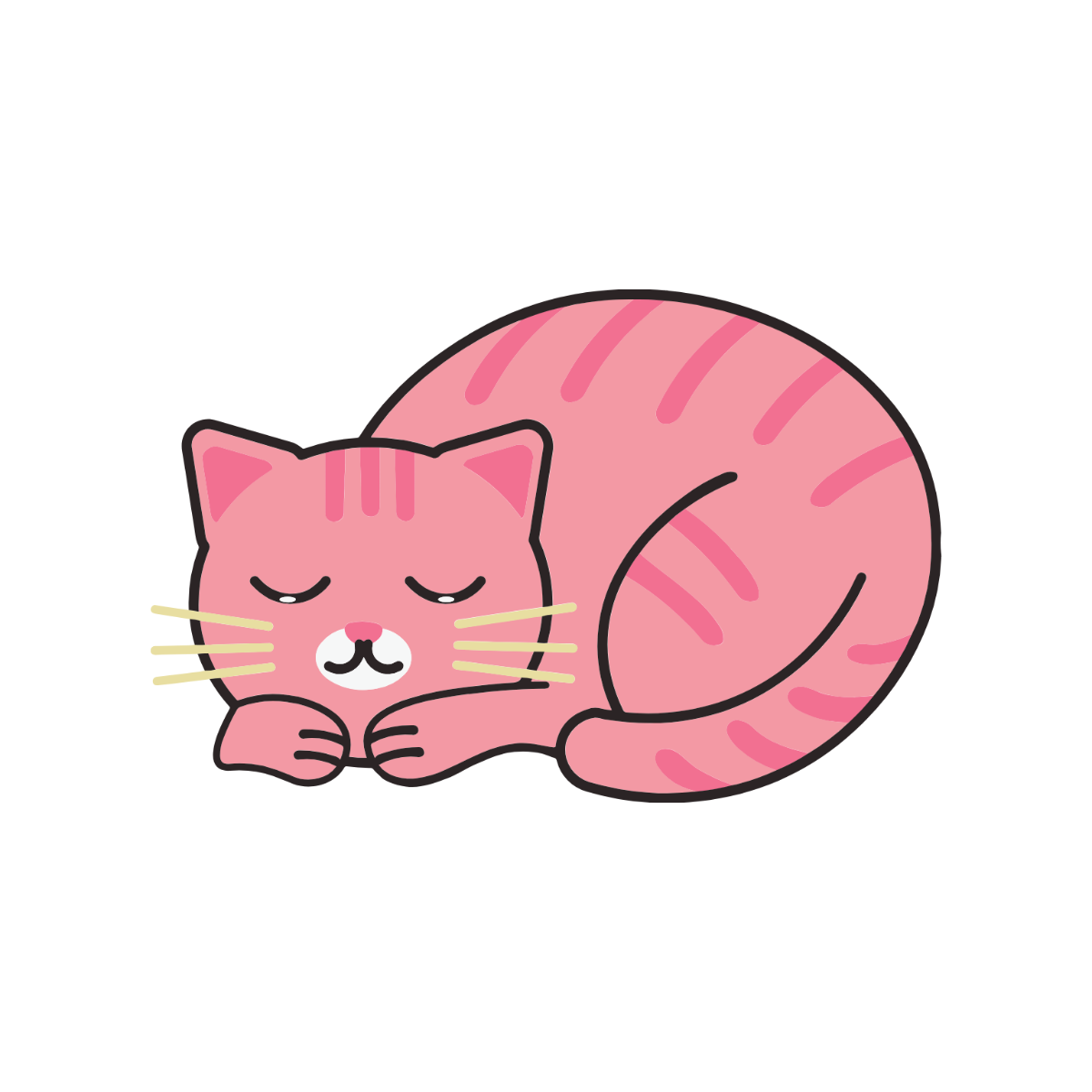 Sleeping Cat Clipart