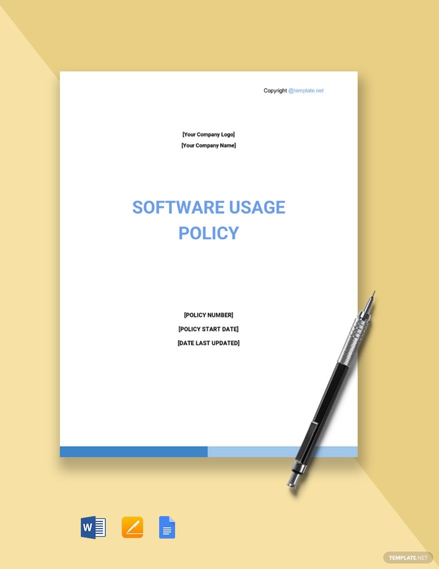 Software Usage Policy Template