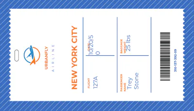 Free Airline Luggage Tag Template to Edit Online