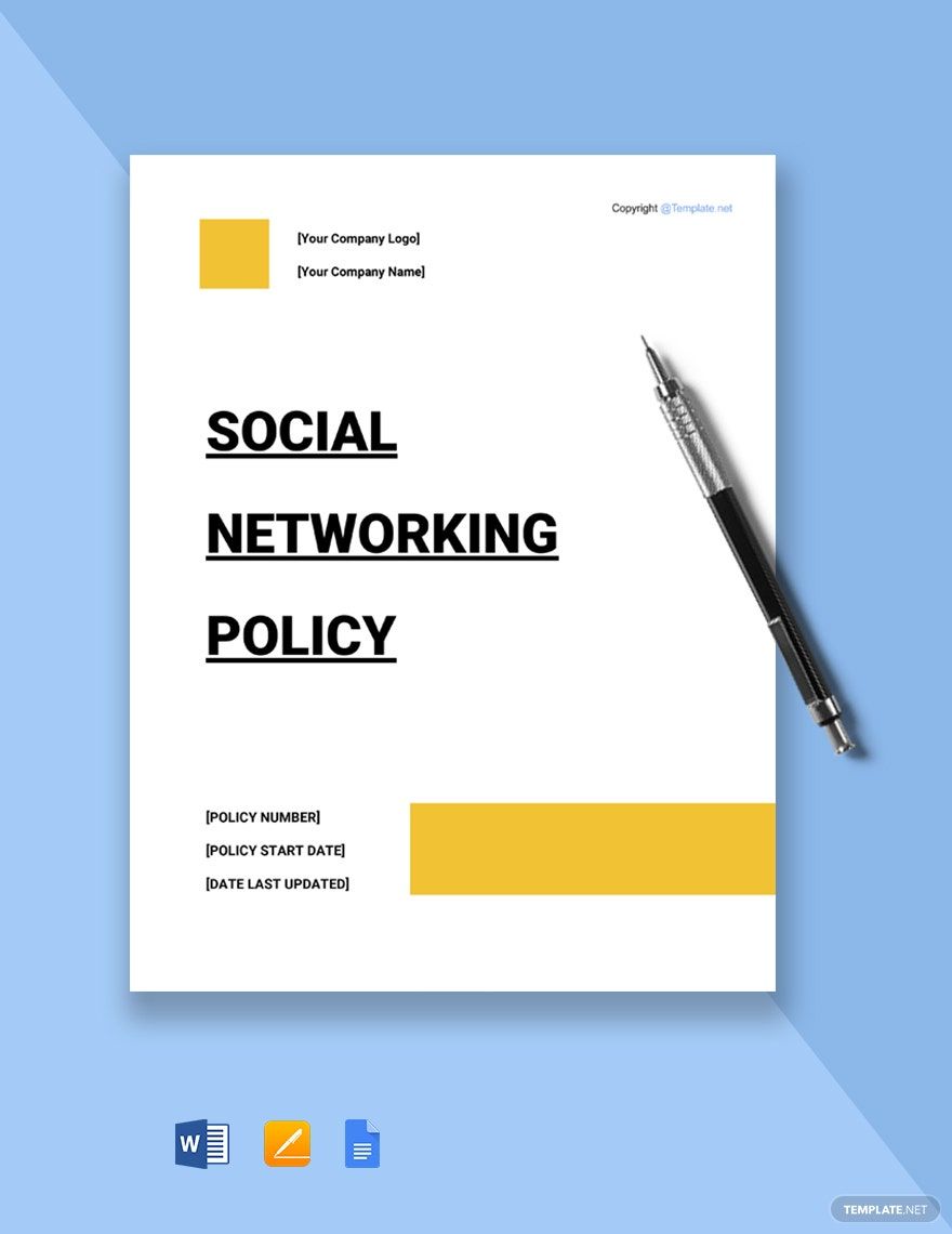 Social Networking Policy Template