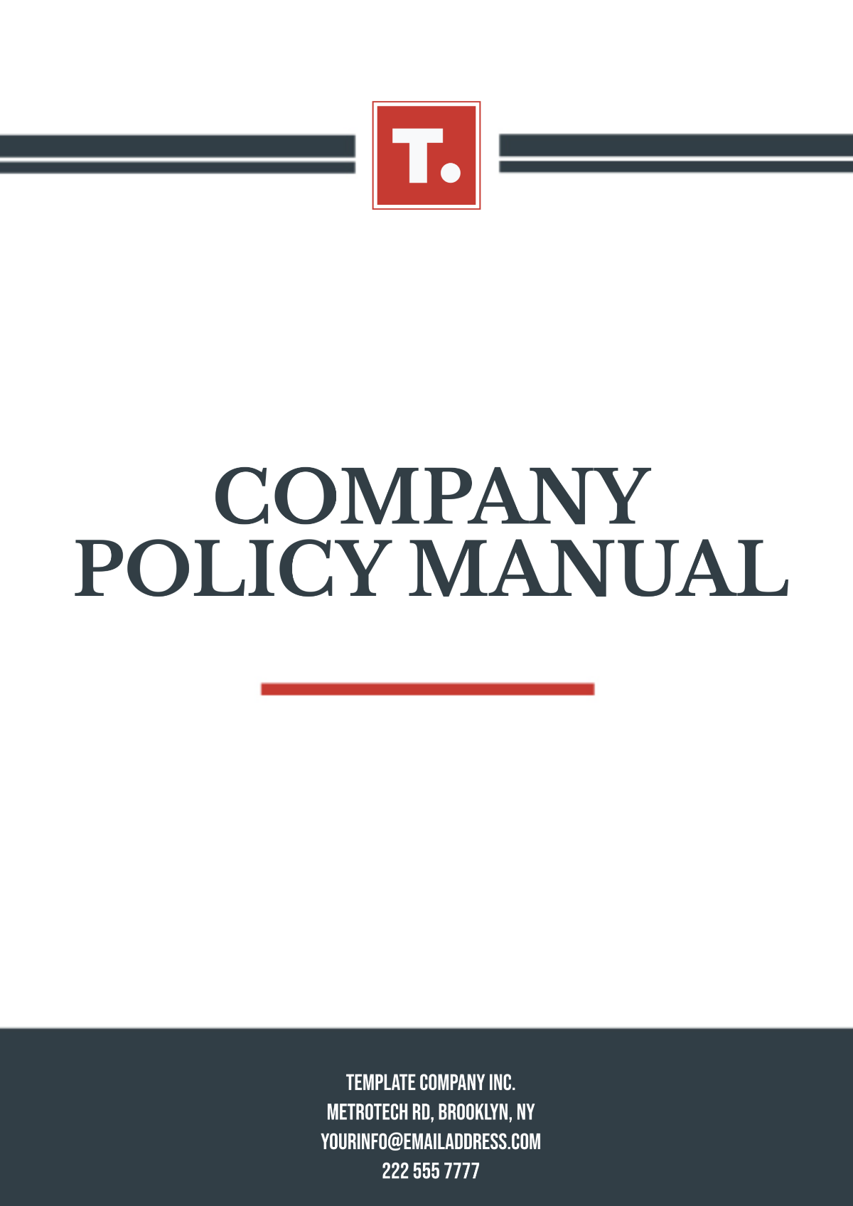 Company Policy Manual Template - Edit Online & Download