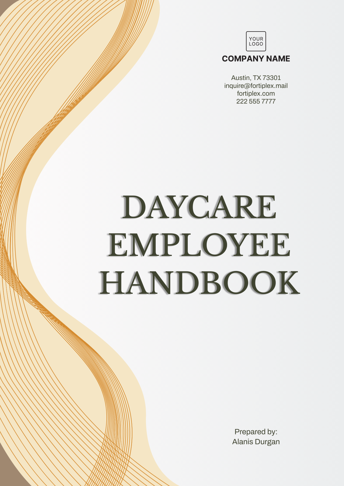 Daycare Employee Handbook Template - Edit Online & Download