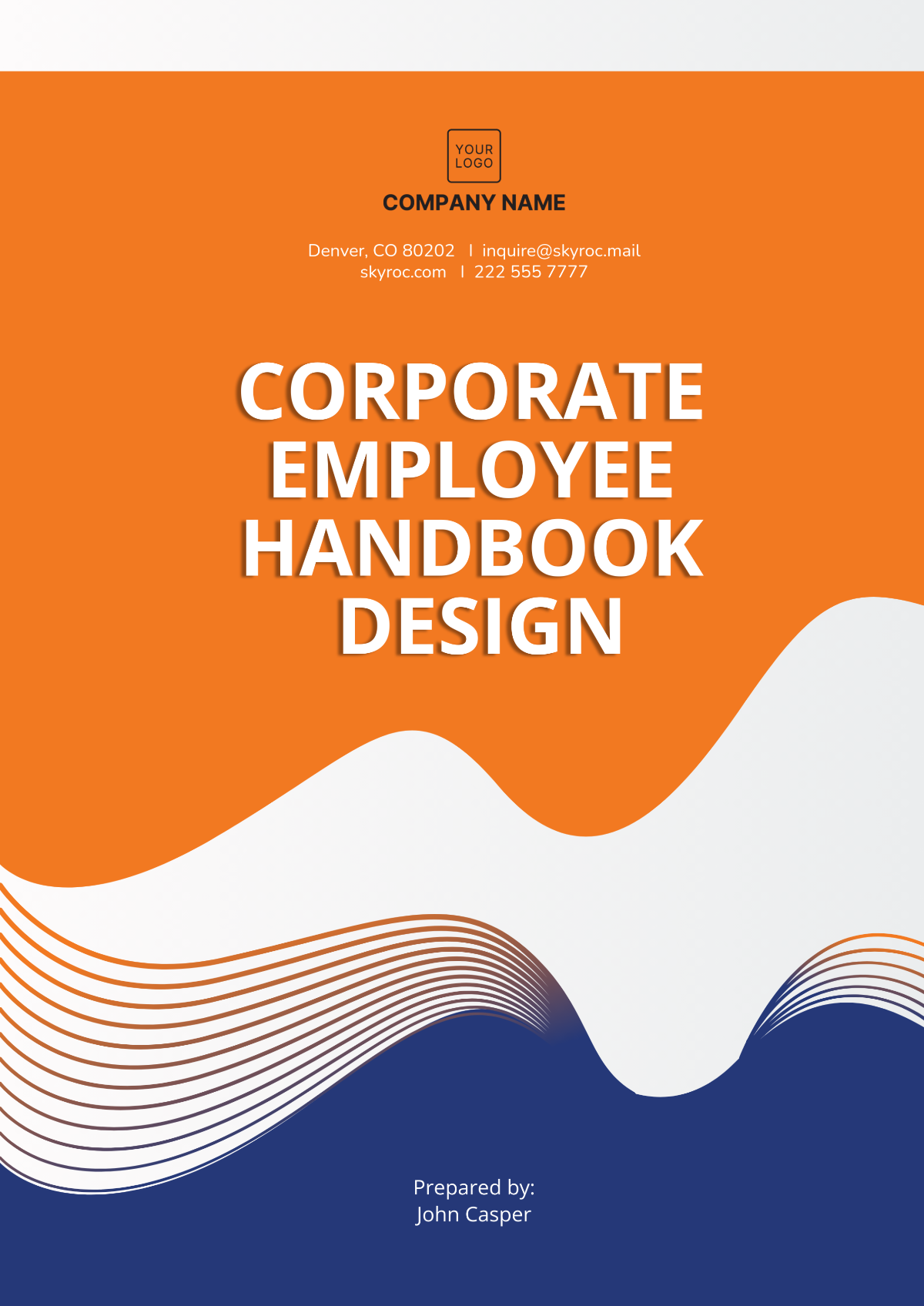 Corporate Employee Handbook Design Template - Edit Online & Download